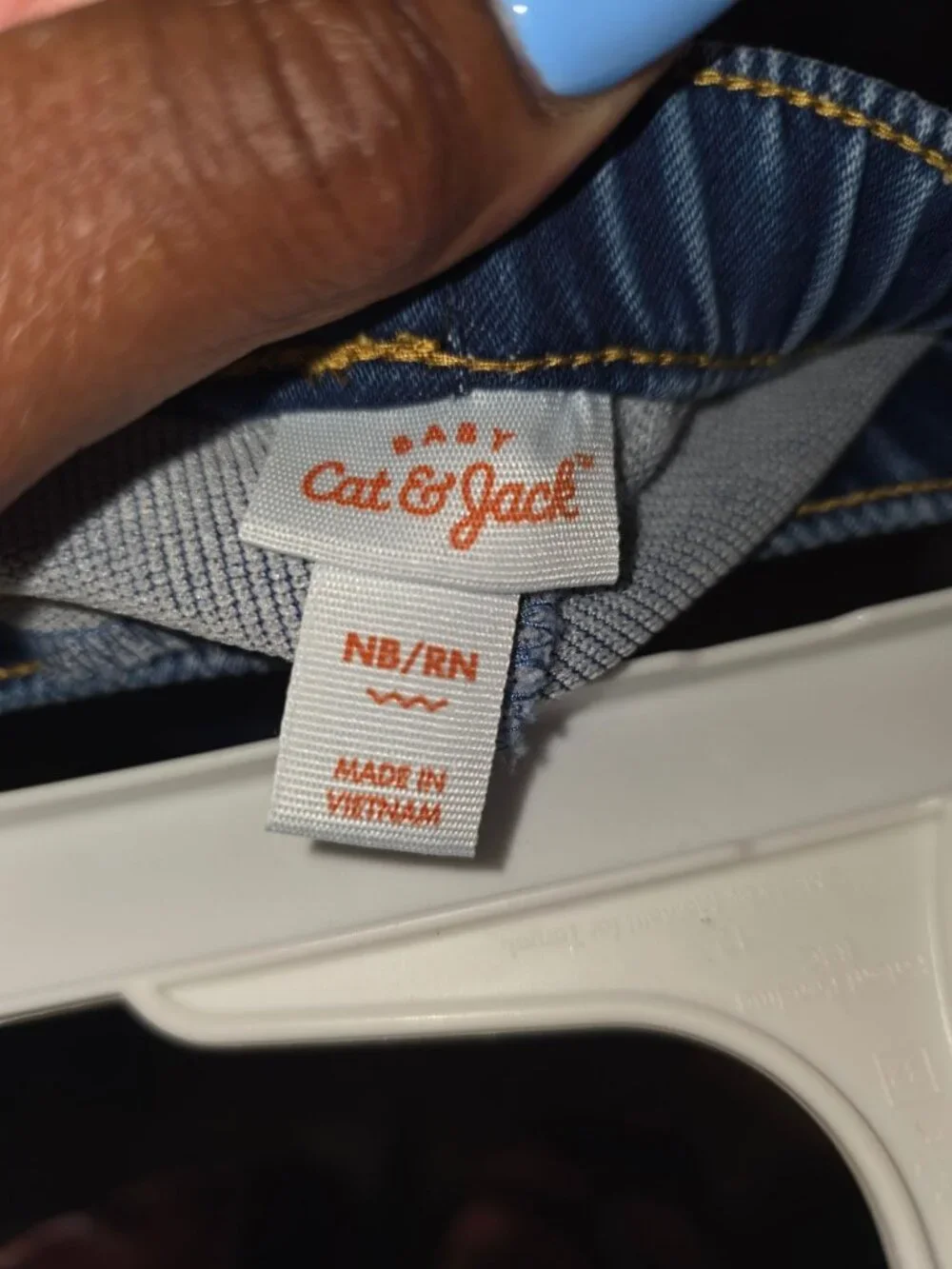 Baby Cat & Jack Newborn Jogger Jeans With Stretch Waistband & Cuffed Ankles - Bl